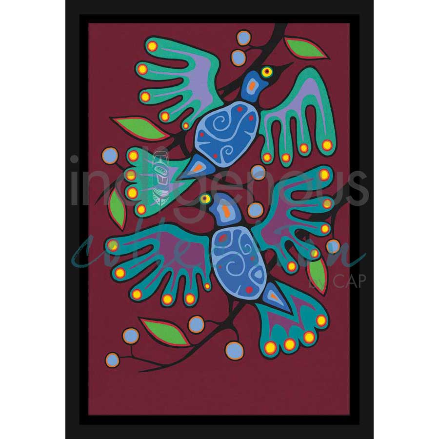 Bird Resting by artist Jim Oskineegish - Ojibway. Indigenous Collection