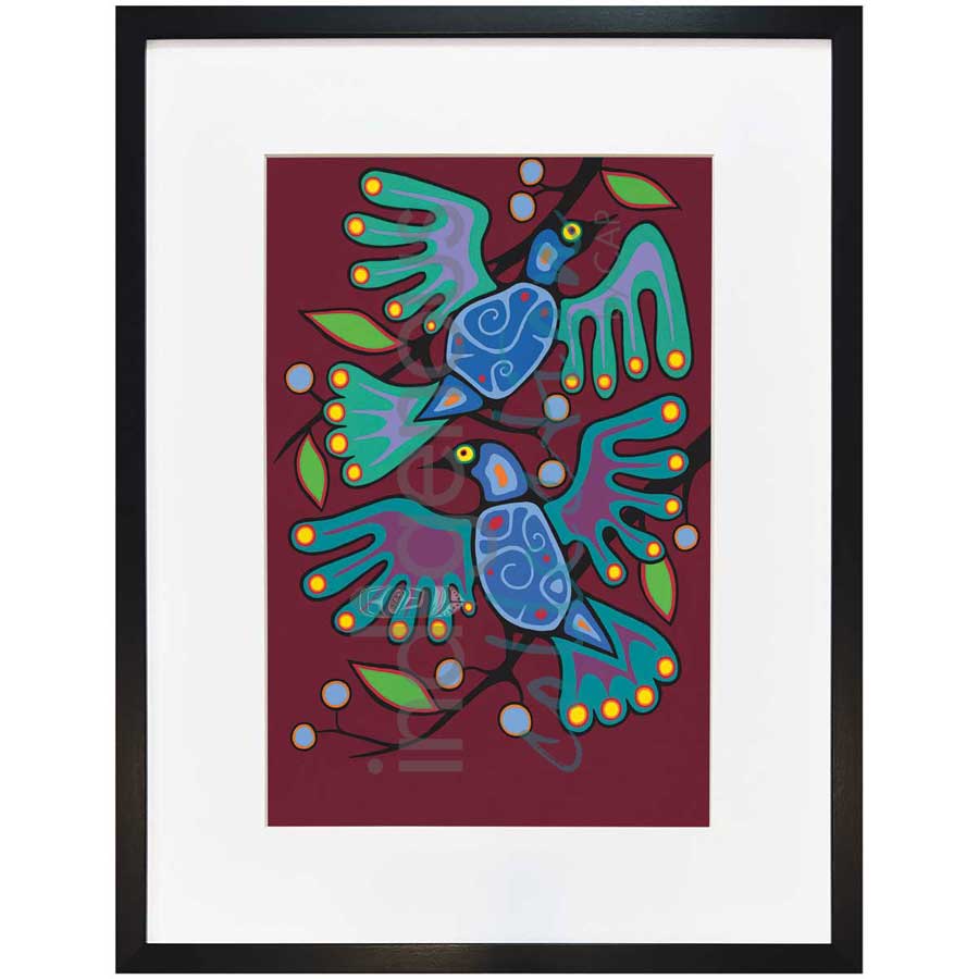 Bird Resting by artist Jim Oskineegish - Ojibway. Indigenous Collection