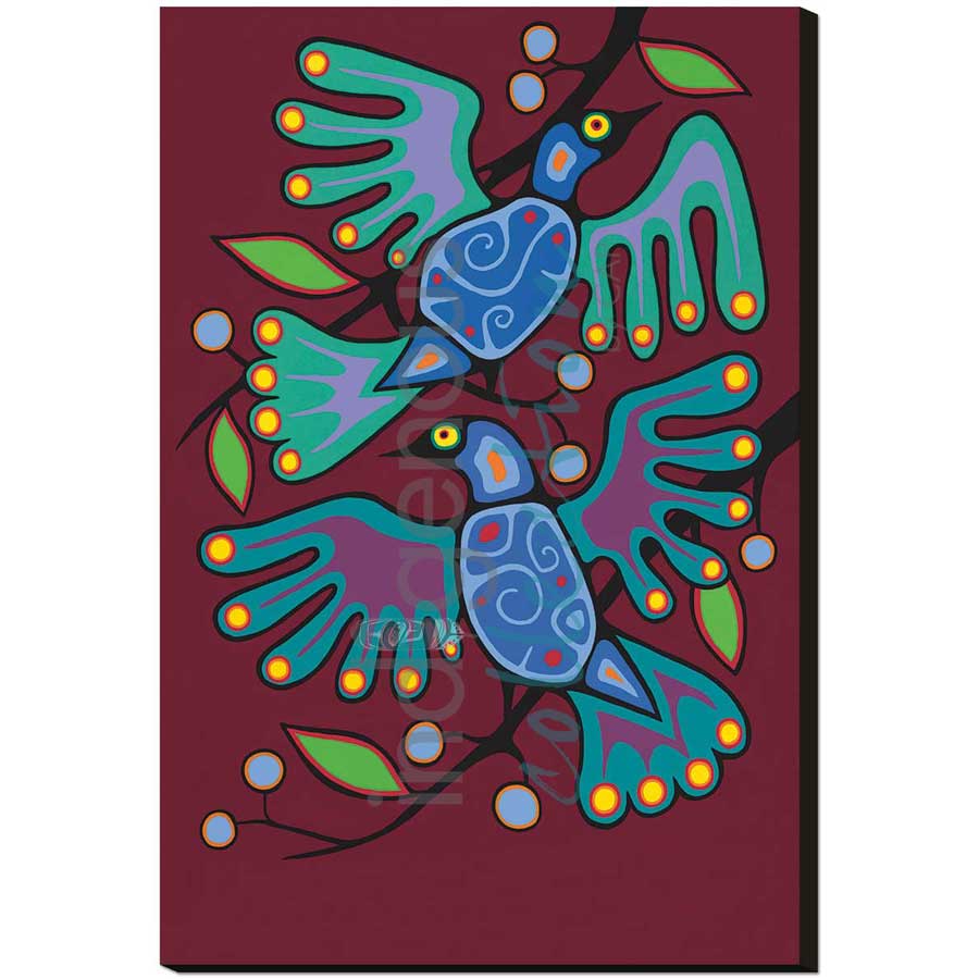 Bird Resting by artist Jim Oskineegish - Ojibway. Indigenous Collection