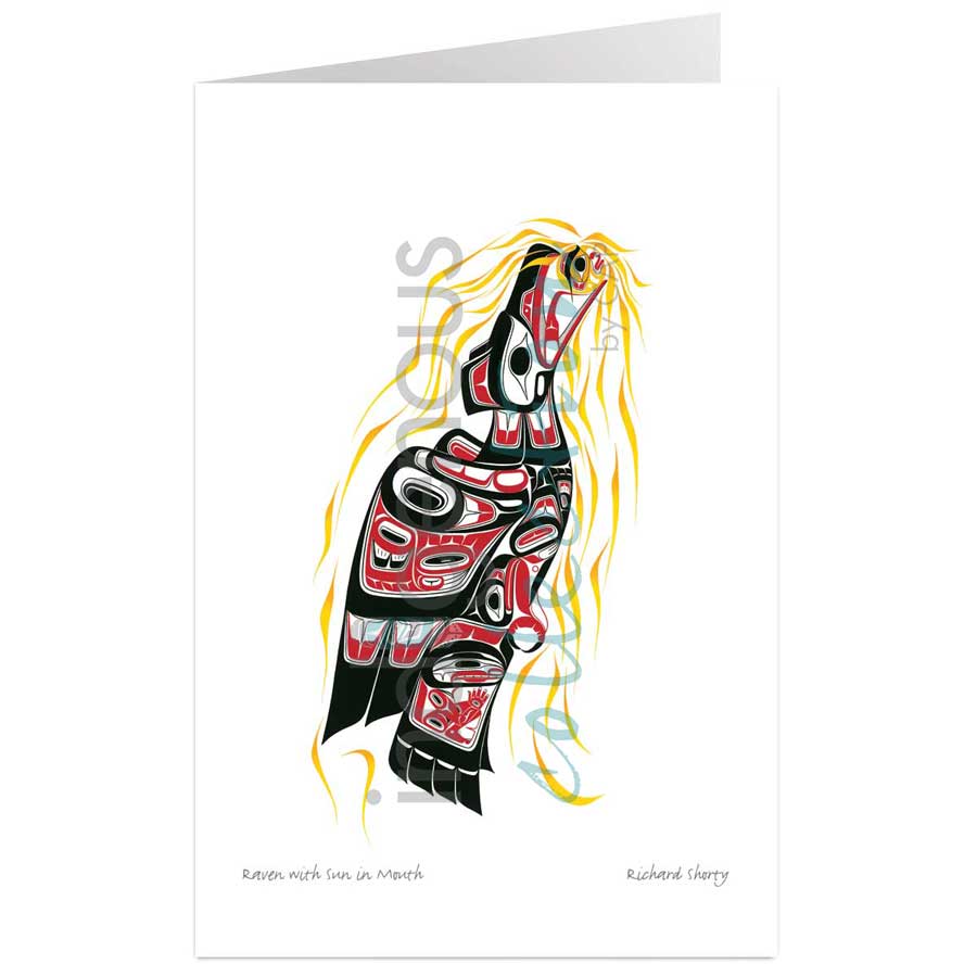 Raven with Sun in Mouth by artist Richard Shorty