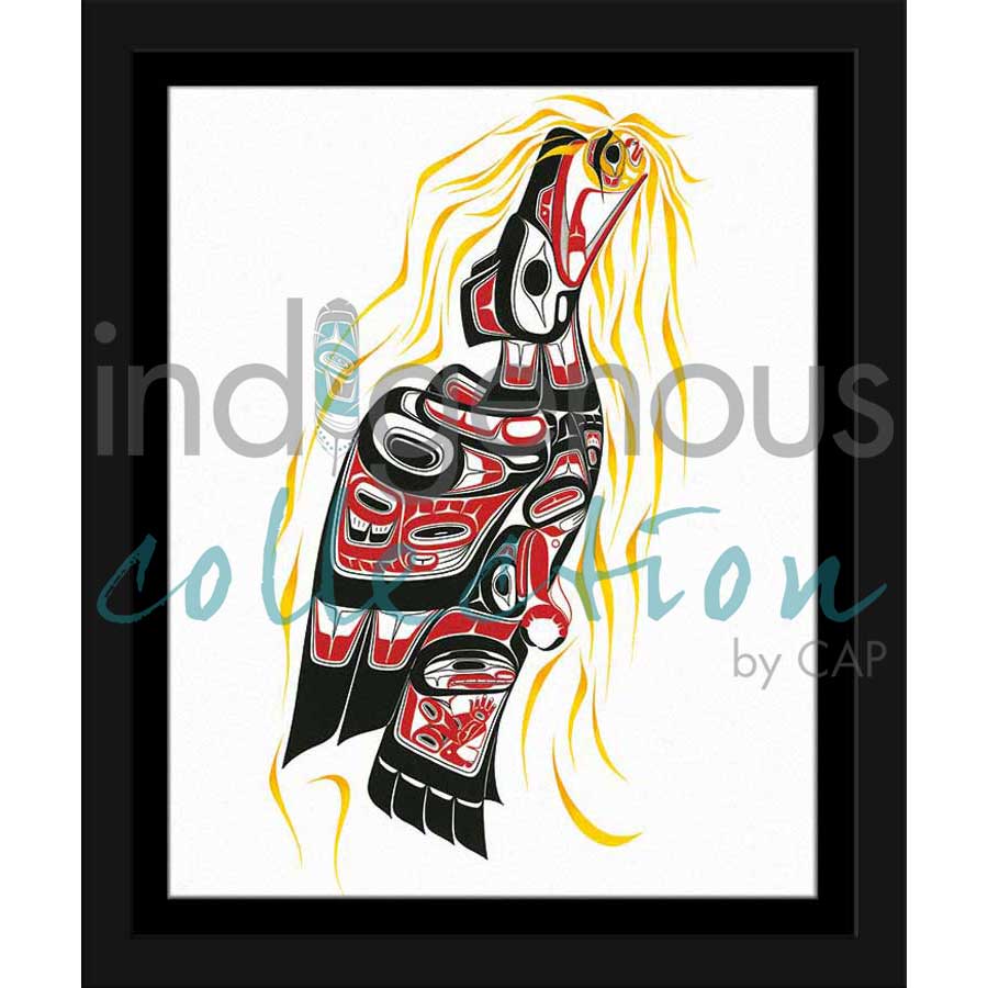 Raven with Sun in Mouth by artist Richard Shorty - Northern Tutchone. Indigenous Collection