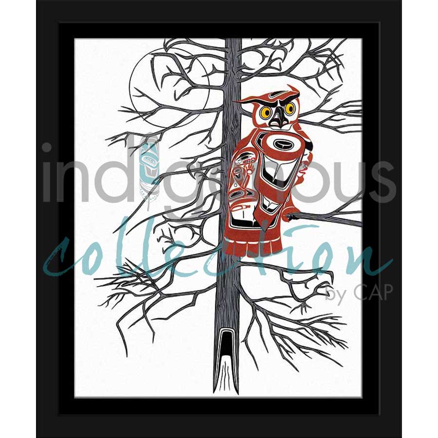 Copper Tone Owl by artist Richard Shorty - Northern Tutchone. Indigenous Collection