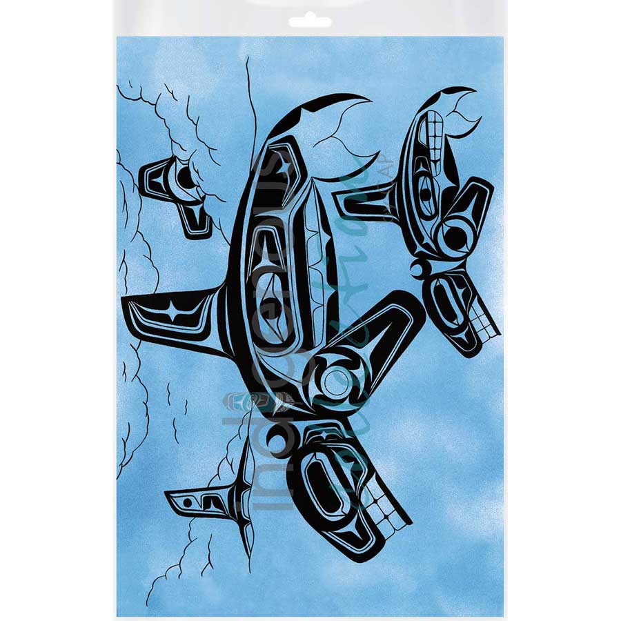 Family of Orcas by artist Terrence Shorty - Northern Tutchone. Indigenous Collection