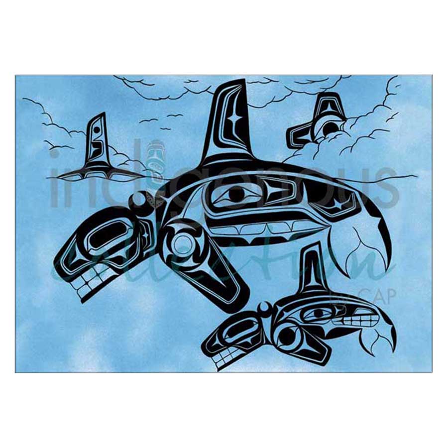 Family of Orcas Canvas Prints