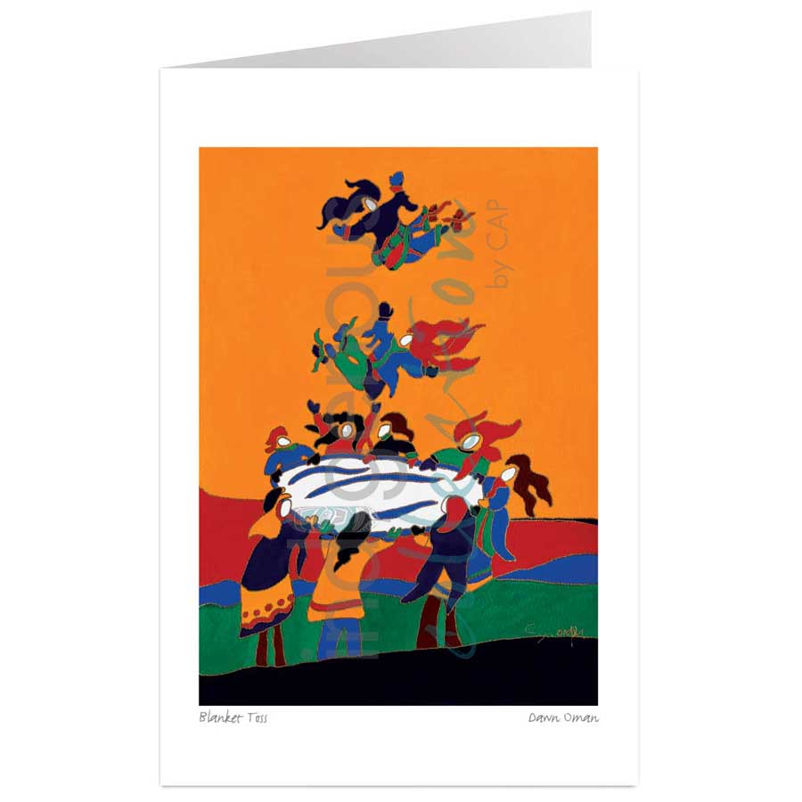Blanket Toss by artist Dawn Oman