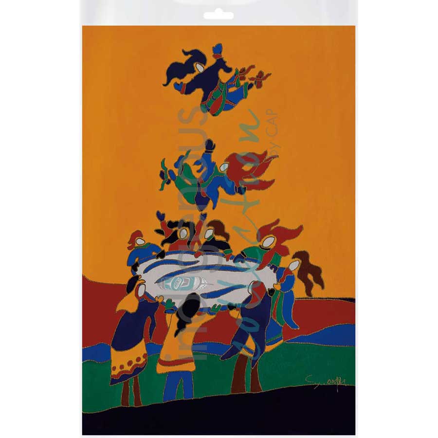 Blanket Toss by artist Dawn Oman - Denesuline (Chipewyan). Indigenous Collection