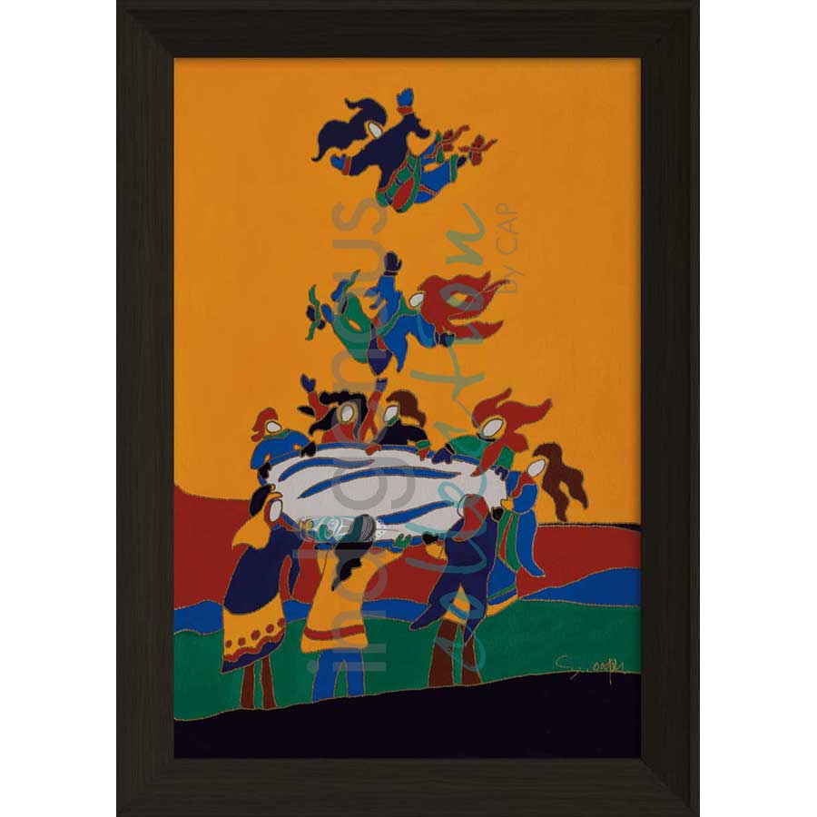 Blanket Toss by artist Dawn Oman - Denesuline (Chipewyan). Indigenous Collection