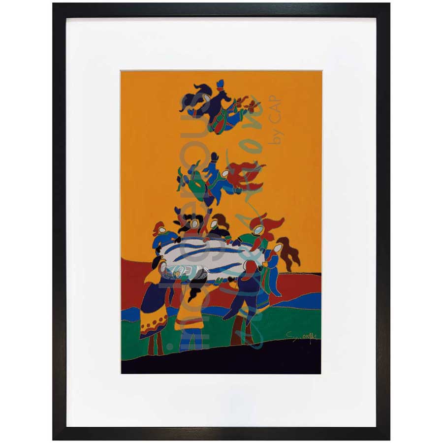 Blanket Toss by artist Dawn Oman - Denesuline (Chipewyan). Indigenous Collection