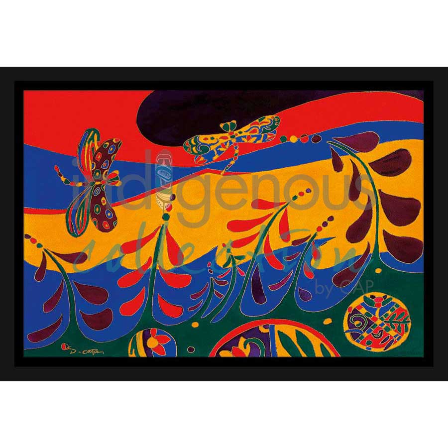 Dragonfly Lupins by artist Dawn Oman - Denesuline (Chipewyan). Indigenous Collection