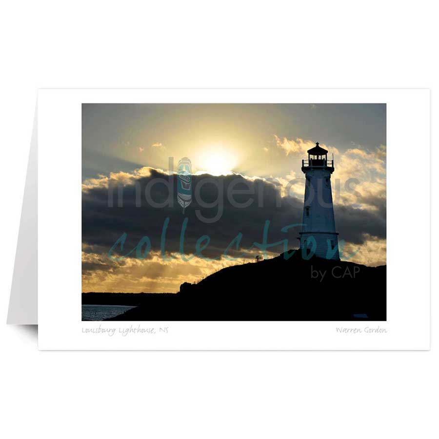 Louisbourg Lighthouse, NS by artist Warren Gordon