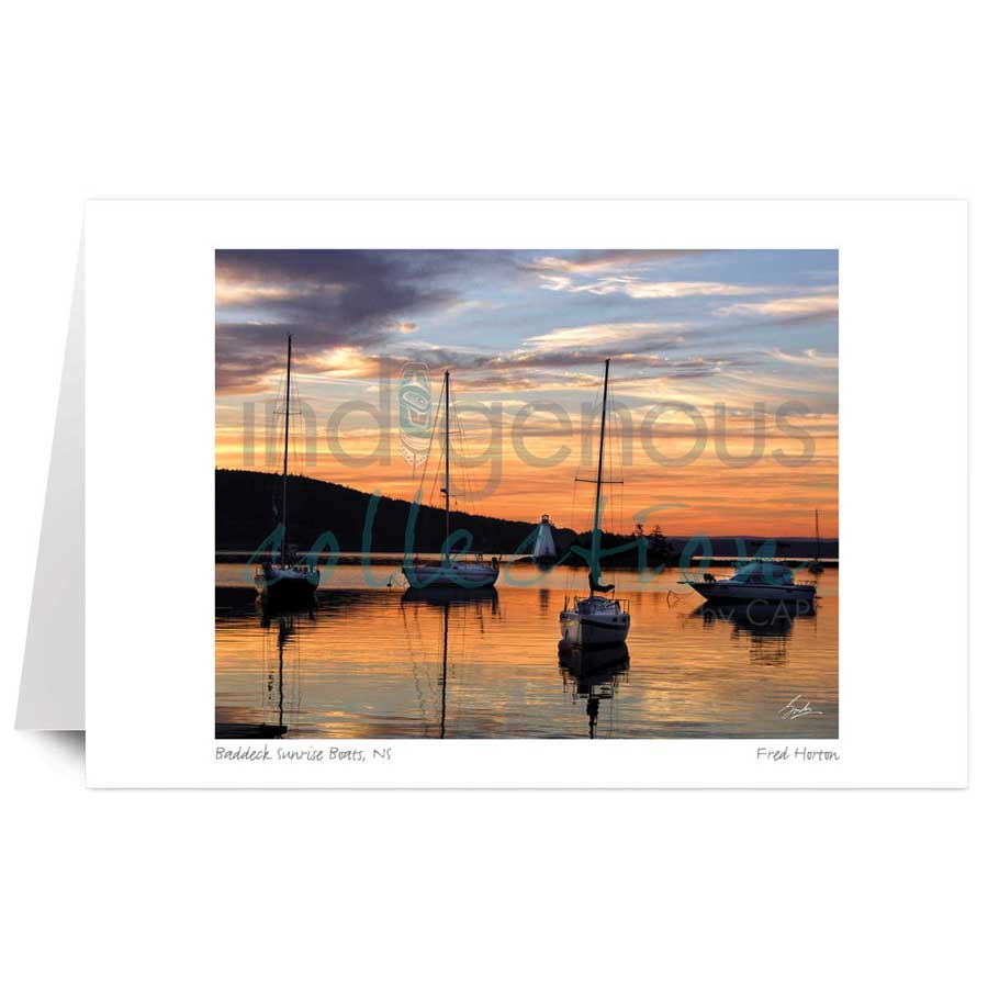 Baddeck Sunrise Boats, NS by artist Warren Gordon