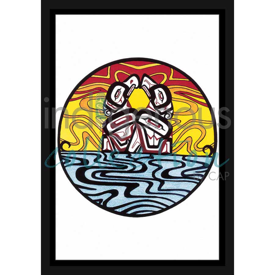 Love Birds on the Water by artist Harmony Hoss - Tlingit. Indigenous Collection