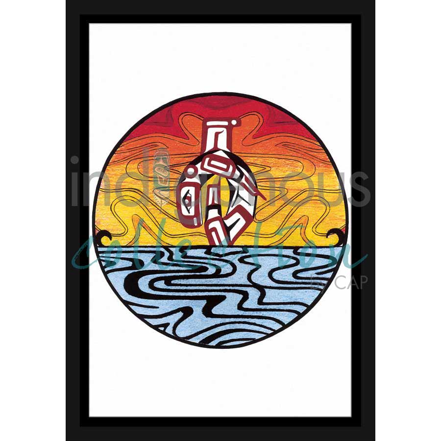 Killer Whale on the Water by artist Harmony Hoss - Tlingit. Indigenous Collection