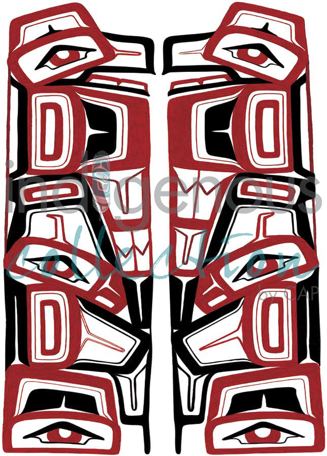 Raven Killer Whale Totems by artist Harmony Hoss