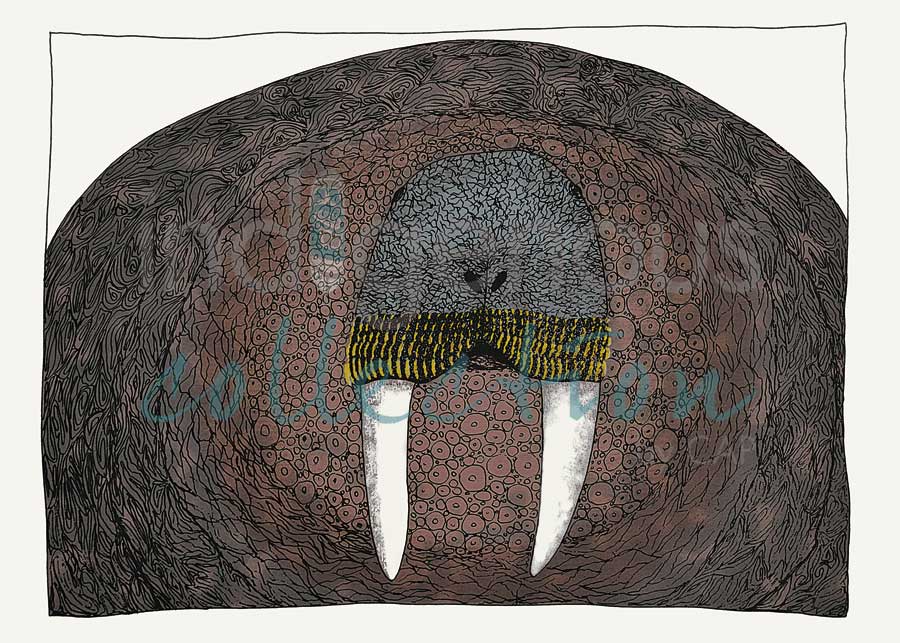 Imposing Walrus by artist Ningiukulu Teevee
