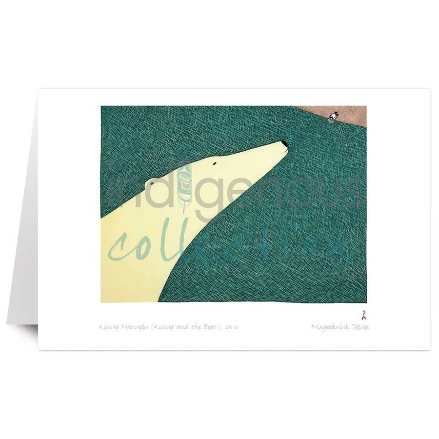 Kiviuq Nanuqlu (Kiviuq and the Bear) by artist Ningiukulu Teevee