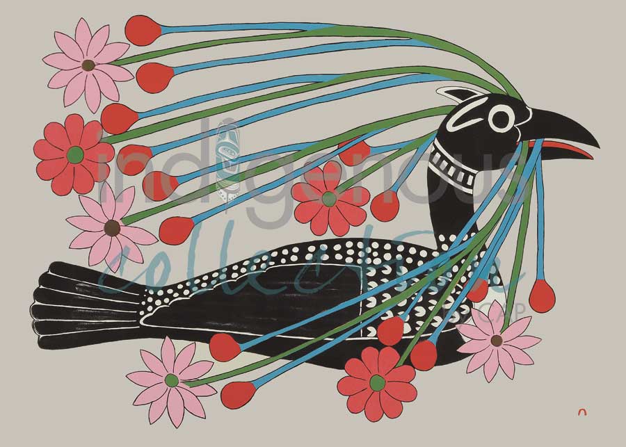 Courting Loon by artist Kenojuak Ashevak