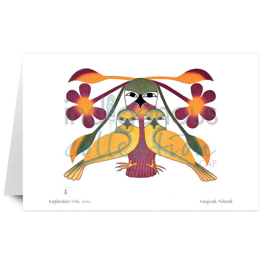 Resplendent Owls by artist Kenojuak Ashevak