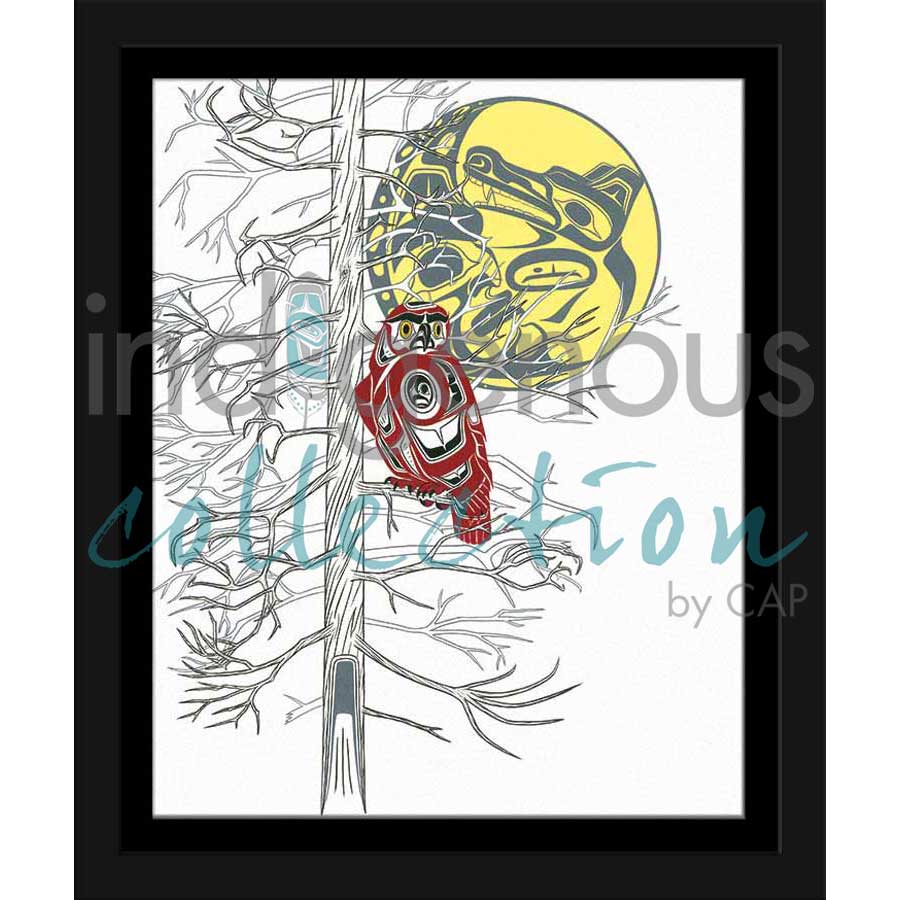 Quiet of the Night by artist Richard Shorty - Northern Tutchone. Indigenous Collection