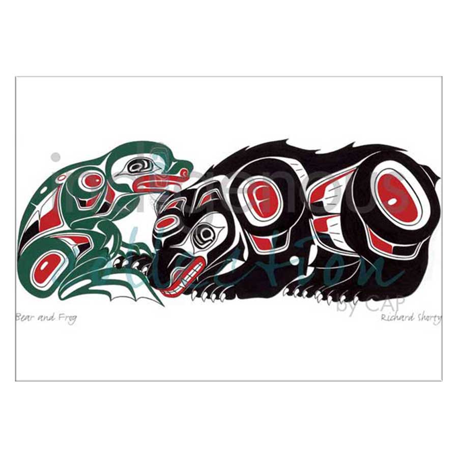 Bear and Frog Canvas Prints