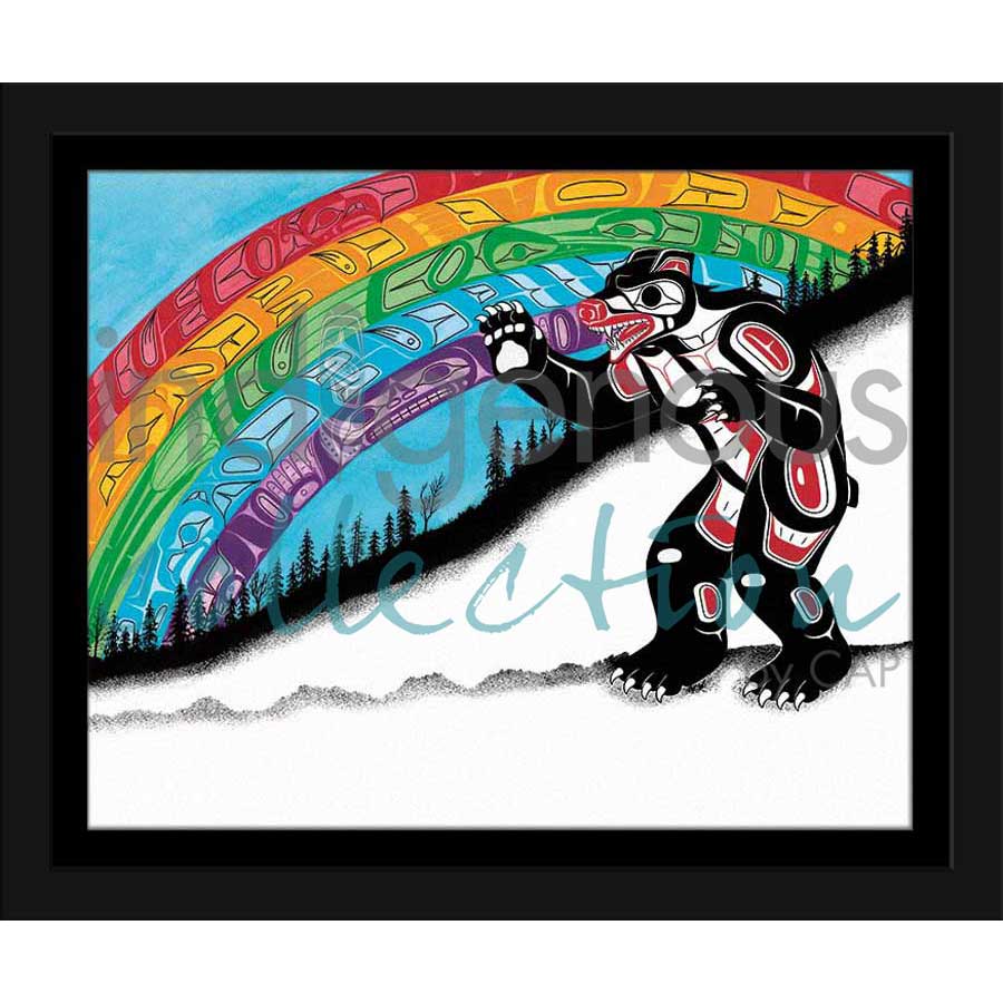 Rainbow Grizzly by artist Richard Shorty - Northern Tutchone. Indigenous Collection