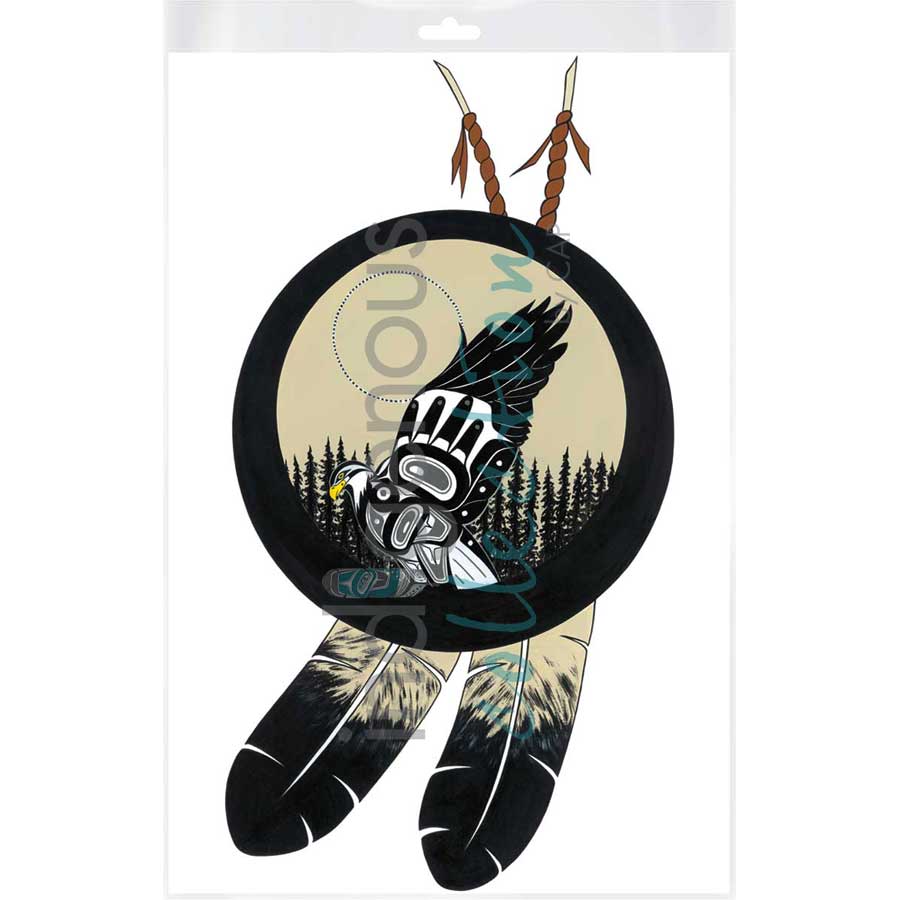 Eagle Feathers by artist Terrence Shorty - Northern Tutchone. Indigenous Collection