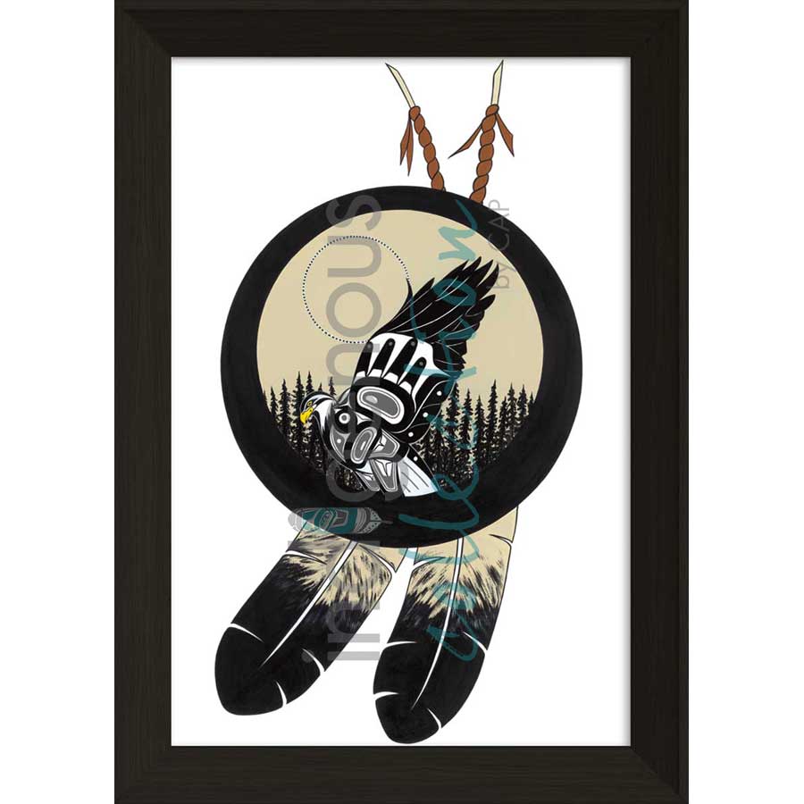 Eagle Feathers by artist Terrence Shorty - Northern Tutchone. Indigenous Collection