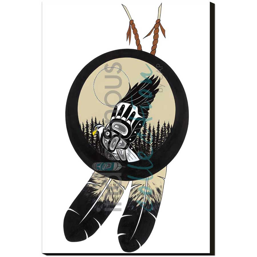 Eagle Feathers by artist Terrence Shorty - Northern Tutchone. Indigenous Collection