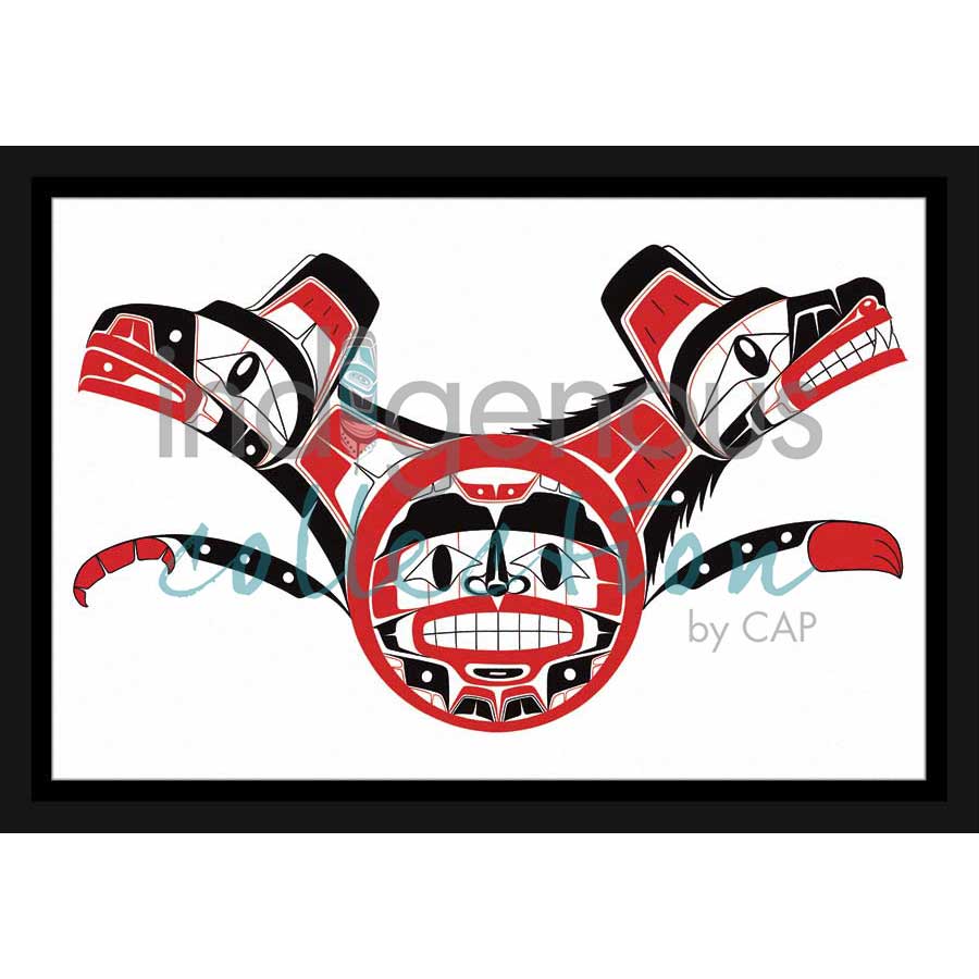 Two Clans by artist Terrence Shorty - Northern Tutchone. Indigenous Collection