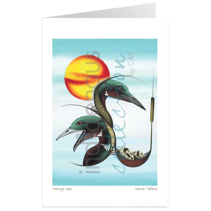 Nesting Loons by artist Garnet Tobacco