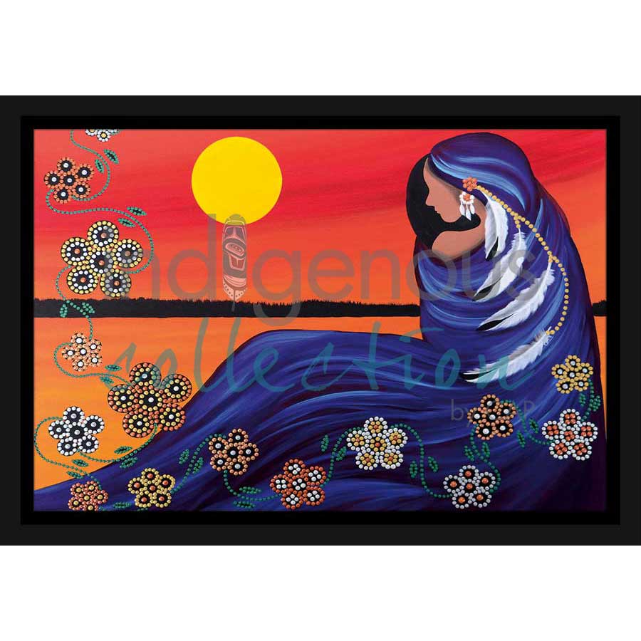 Evening Sun Woman by artist Betty Albert - Cree. Indigenous Collection