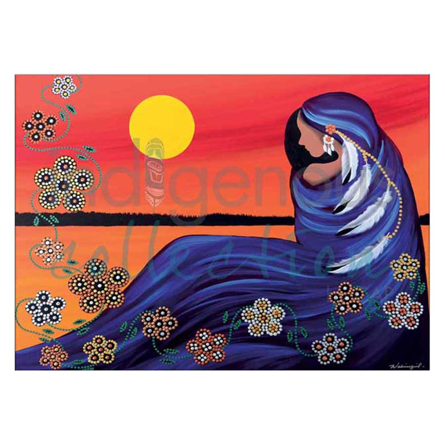 Evening Sun Woman Canvas Prints
