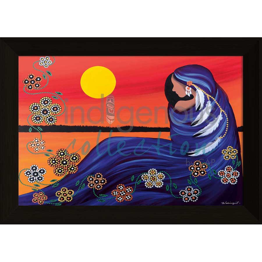 Evening Sun Woman by artist Betty Albert - Cree. Indigenous Collection