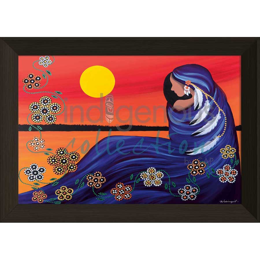 Evening Sun Woman by artist Betty Albert - Cree. Indigenous Collection