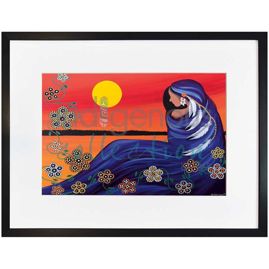 Evening Sun Woman by artist Betty Albert - Cree. Indigenous Collection