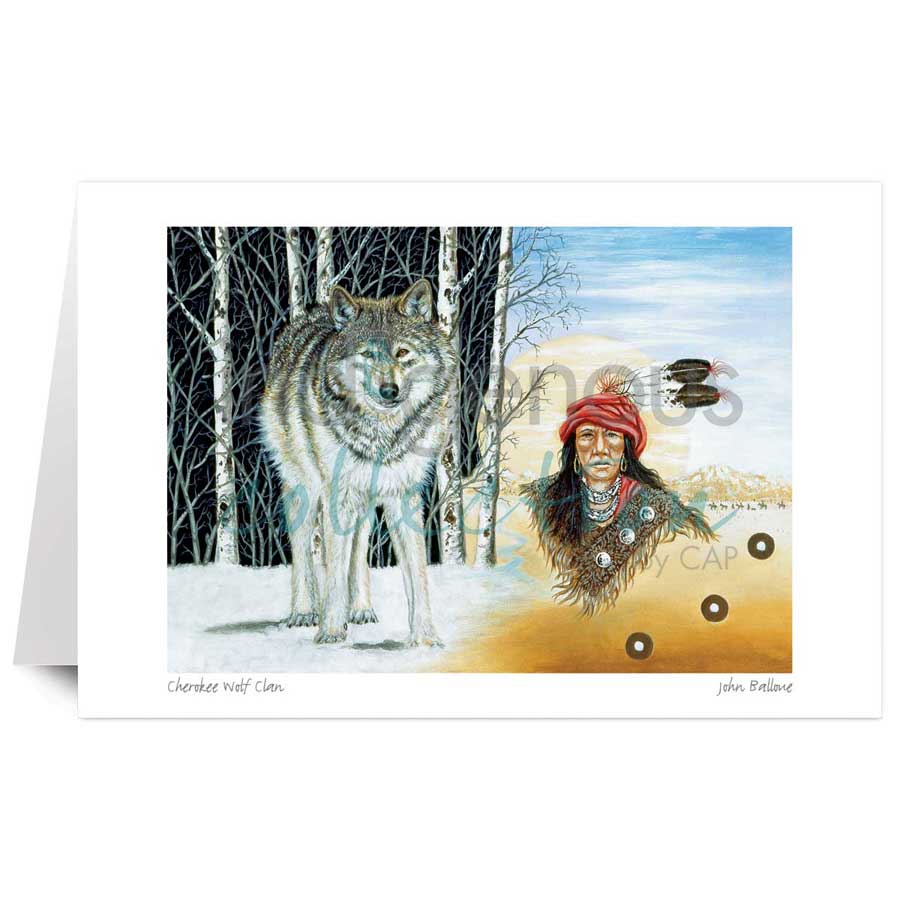 Cherokee Wolf Clan by artist John Balloue