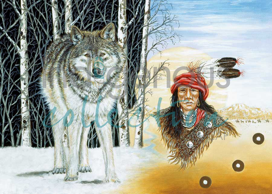 Cherokee Wolf Clan by artist John Balloue