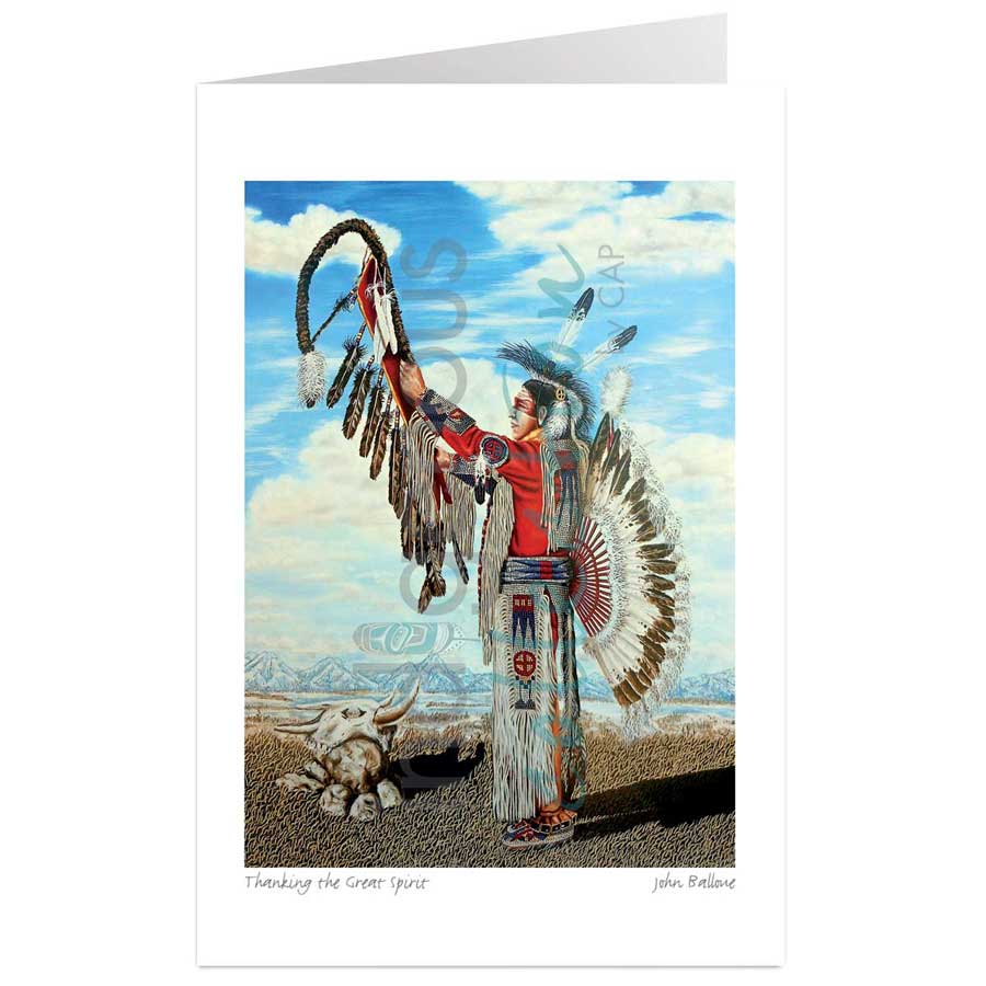 Thanking the Great Spirit by artist John Balloue