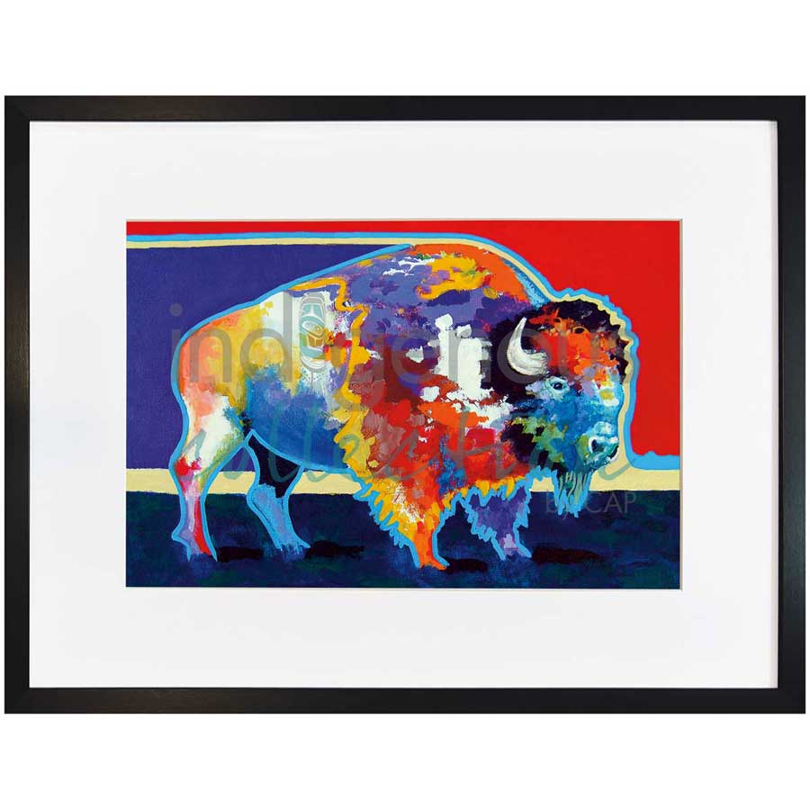 Balloue Bison by artist John Balloue - Cherokee. Indigenous Collection