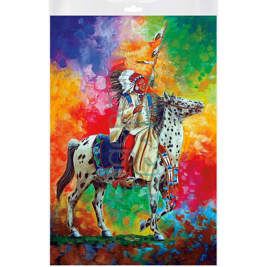 Proud Warrior by artist John Balloue - Cherokee. Indigenous Collection