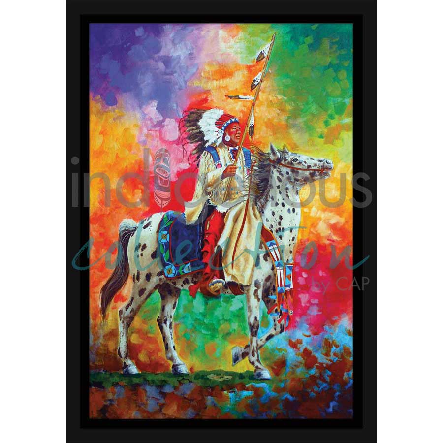 Proud Warrior by artist John Balloue - Cherokee. Indigenous Collection