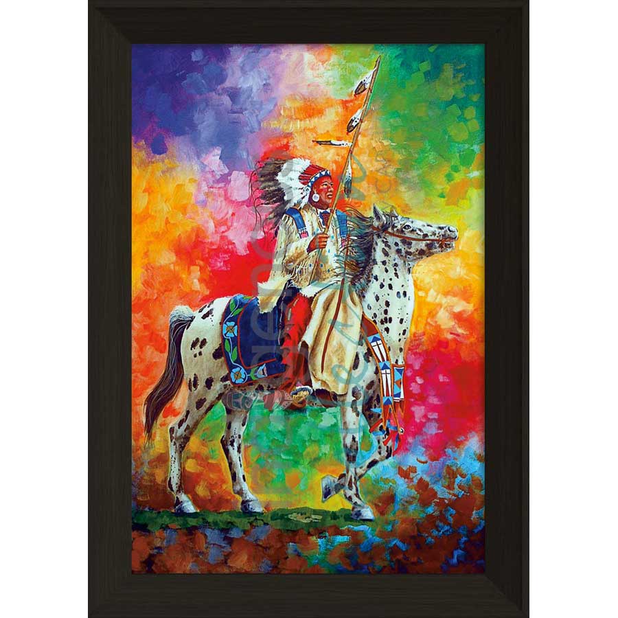 Proud Warrior by artist John Balloue - Cherokee. Indigenous Collection