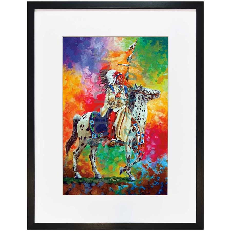 Proud Warrior by artist John Balloue - Cherokee. Indigenous Collection