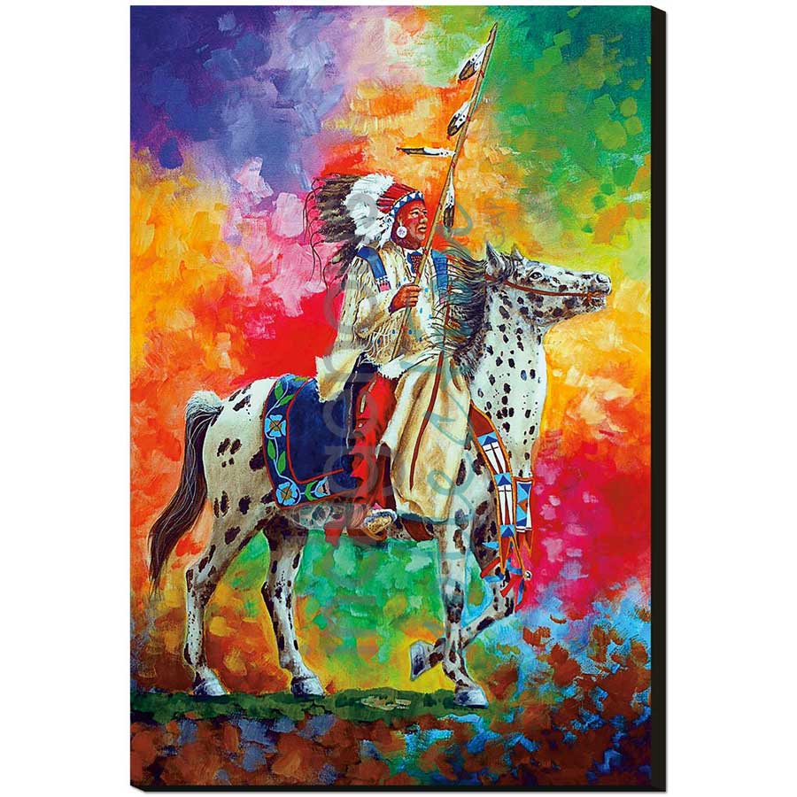 Proud Warrior by artist John Balloue - Cherokee. Indigenous Collection