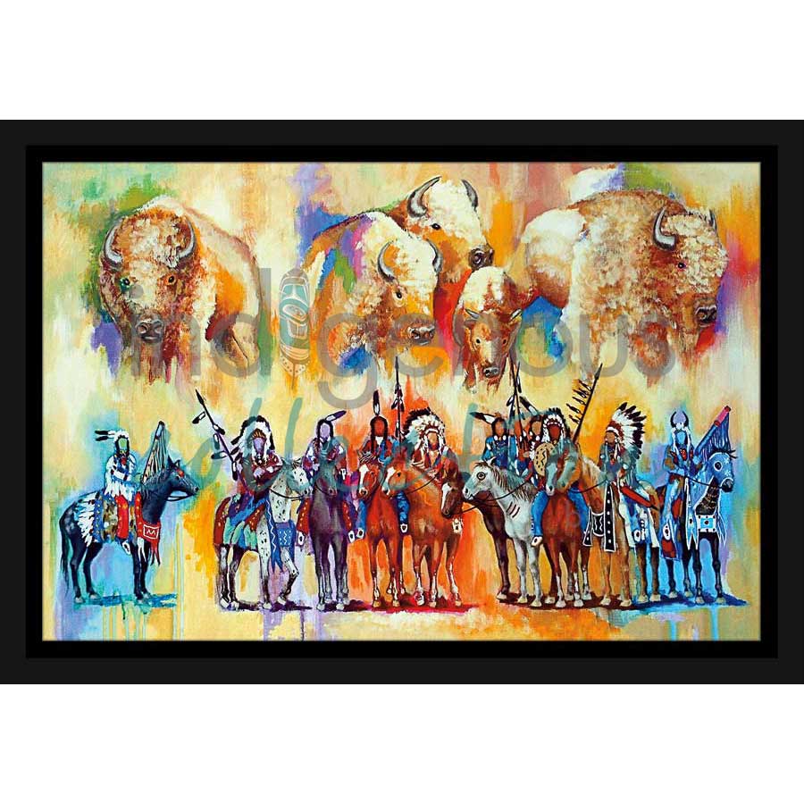 Mystic Warriors by artist John Balloue - Cherokee. Indigenous Collection