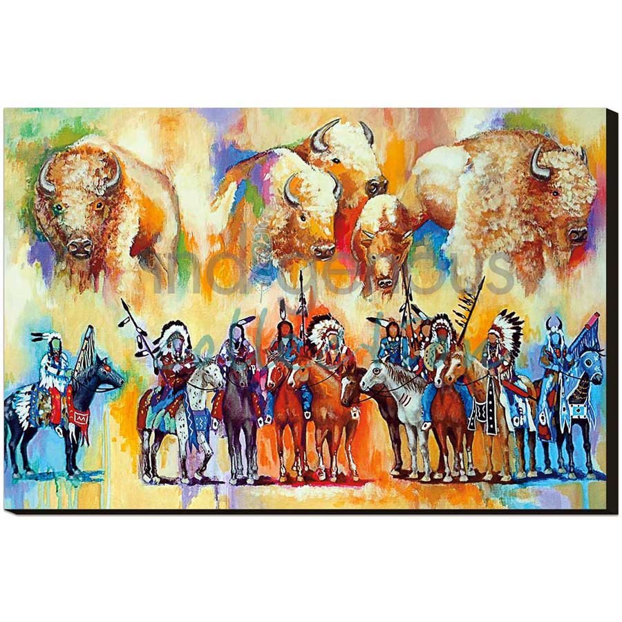 Mystic Warriors by artist John Balloue - Cherokee. Indigenous Collection