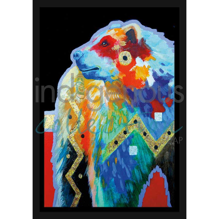 21st Century Bear by artist John Balloue - Cherokee. Indigenous Collection