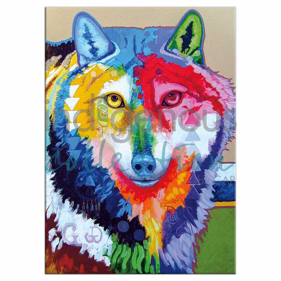 Big Wolf Magnets by artist John Balloue