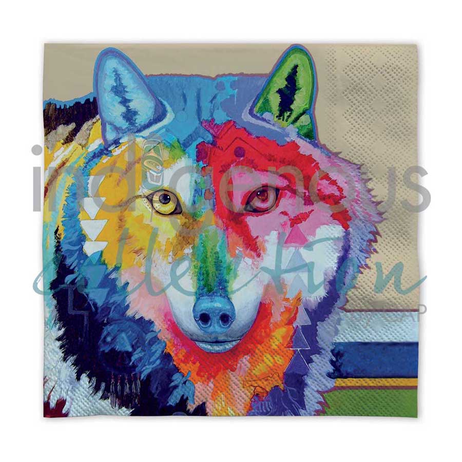 Big Wolf napkins by artist John Balloue