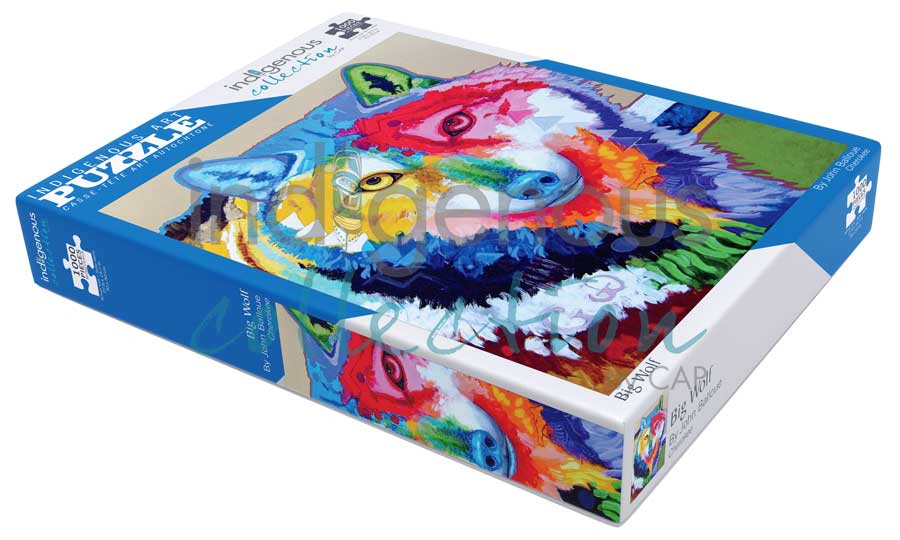 Big Wolf Puzzle - 1000 Pcs by artist John Balloue. Indigenous Collection.